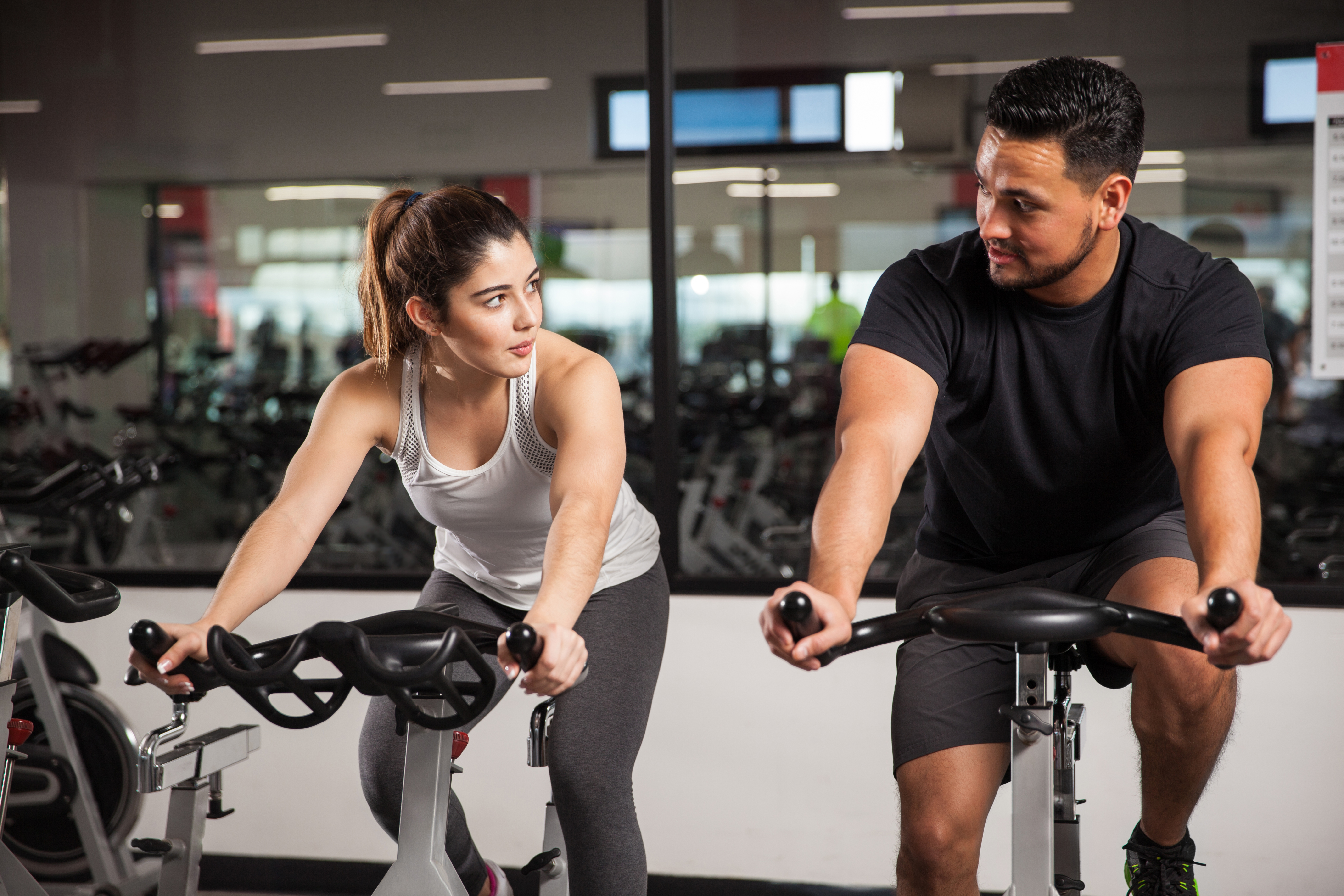 Man Talking To A Woman At The Gym