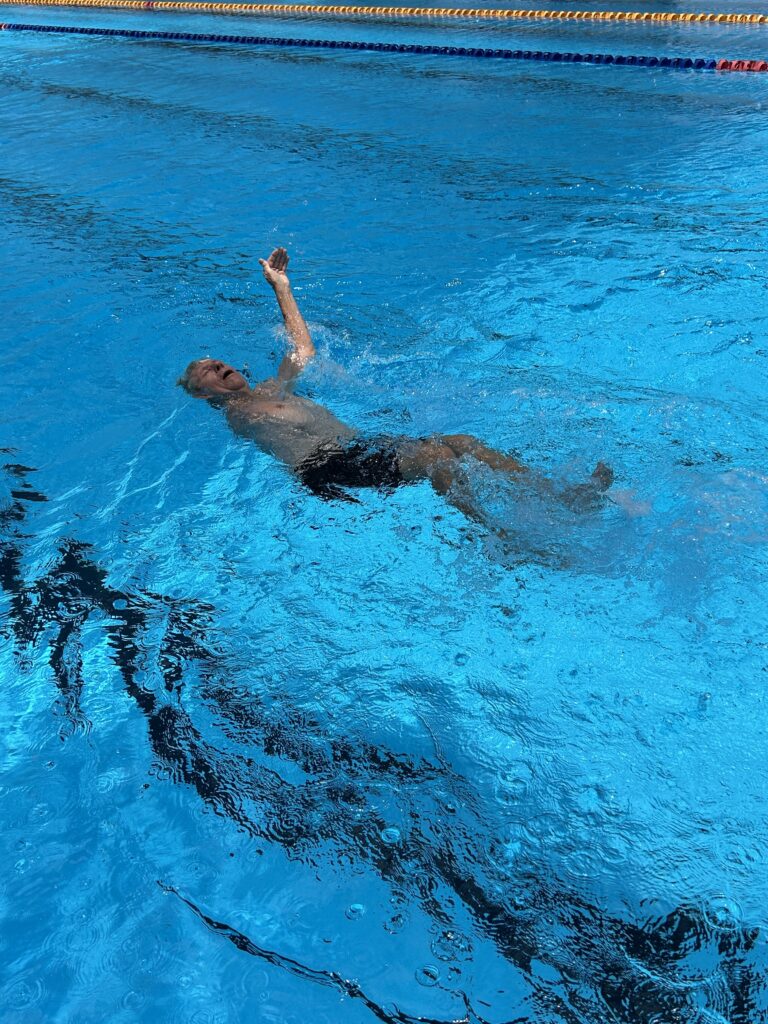 Gary Swimming Laps At The Venue