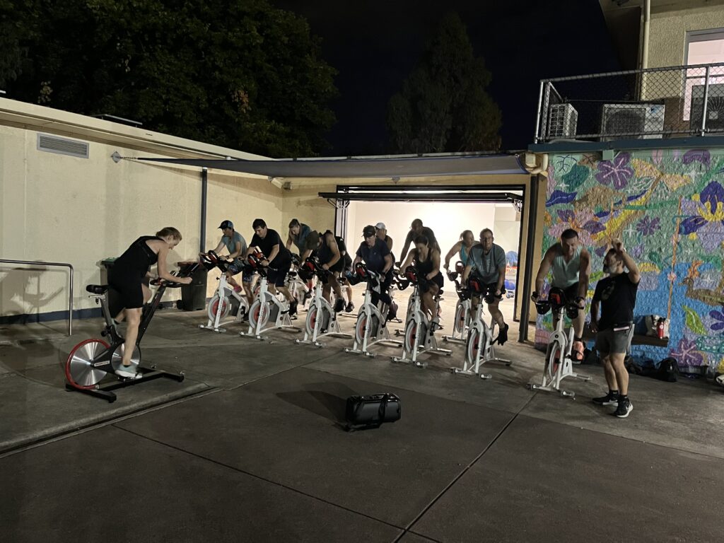 Triactive Participants Train On Bikes