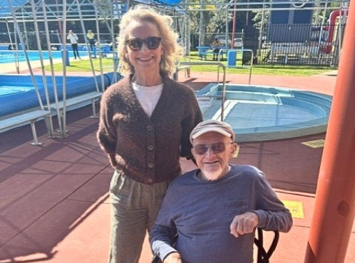 Father Daughter Swim Duo Building Strength Mullumbimby Pool