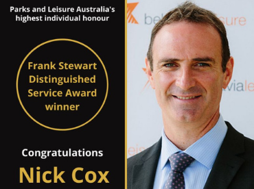 Belgravia Leisure CEO Nick Cox awarded Frank Stewart Distinguished Service Award