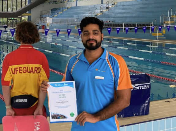 Meet Rahul Dahiya, Area Manager for the Gympie Region and recipient of the ASCTA & Swim Australia Merit Award