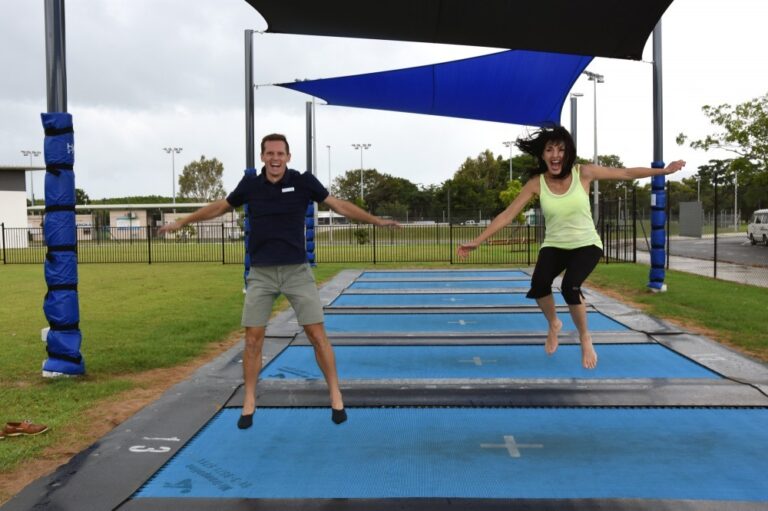 Trampoline park a hit at Tobruk Memorial Pool