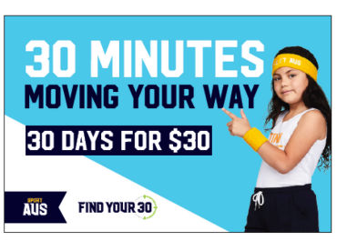 We’re Excited to Launch ‘Find Your 30’, in Partnership with SportAUS