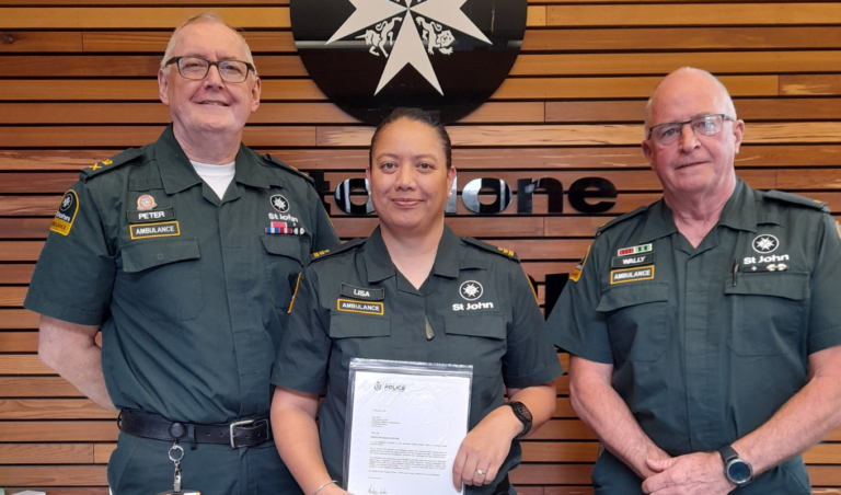 Police Commissioner Citation Ribbon for Franklin Pool and Leisure’s, Lisa Hirini